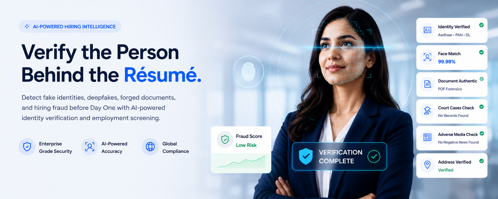 AI-powered candidate identity verification and employment screening