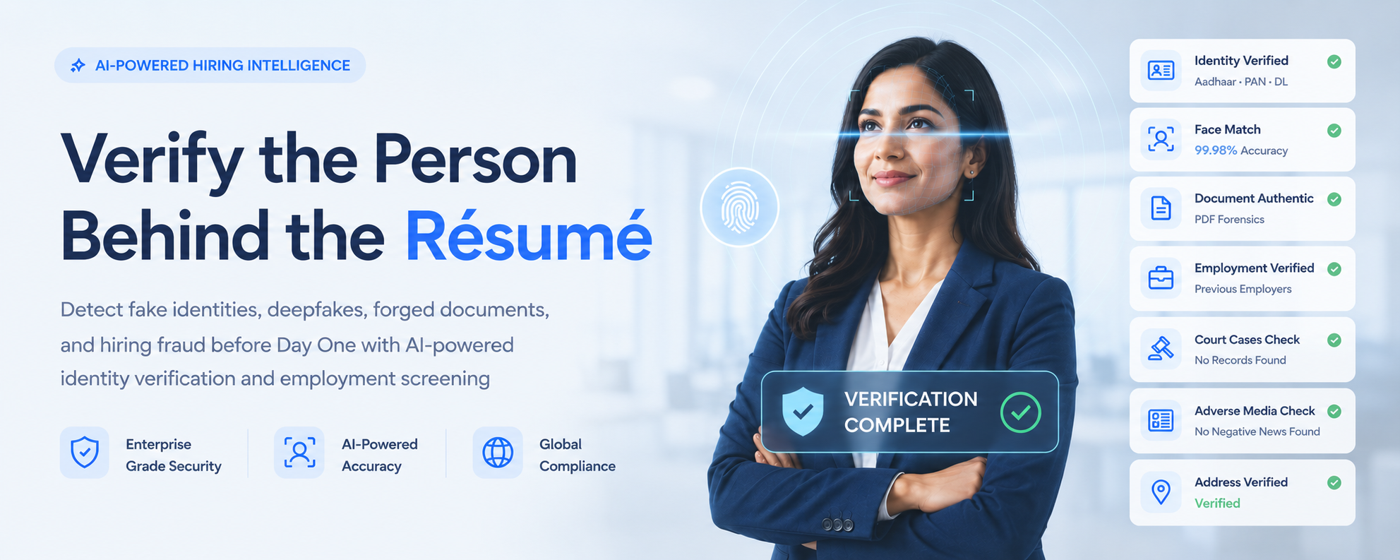 AI-powered candidate identity verification and employment screening